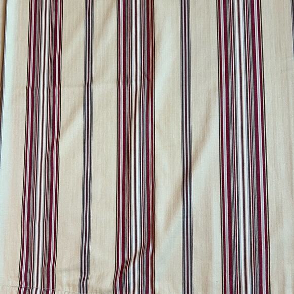 Pottery Barn Stripe Montgomery Drapes Curtains Herringbone Cotton Golden Tan - Picture 12 of 15